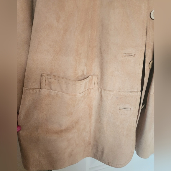 Tan suede jacket like new size M - Picture 3 of 11